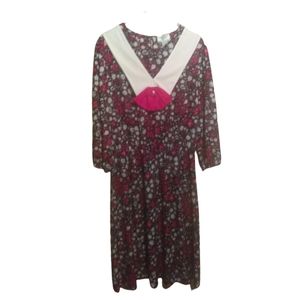 BRIDGE GATE Vintage Floral Dress Size A6